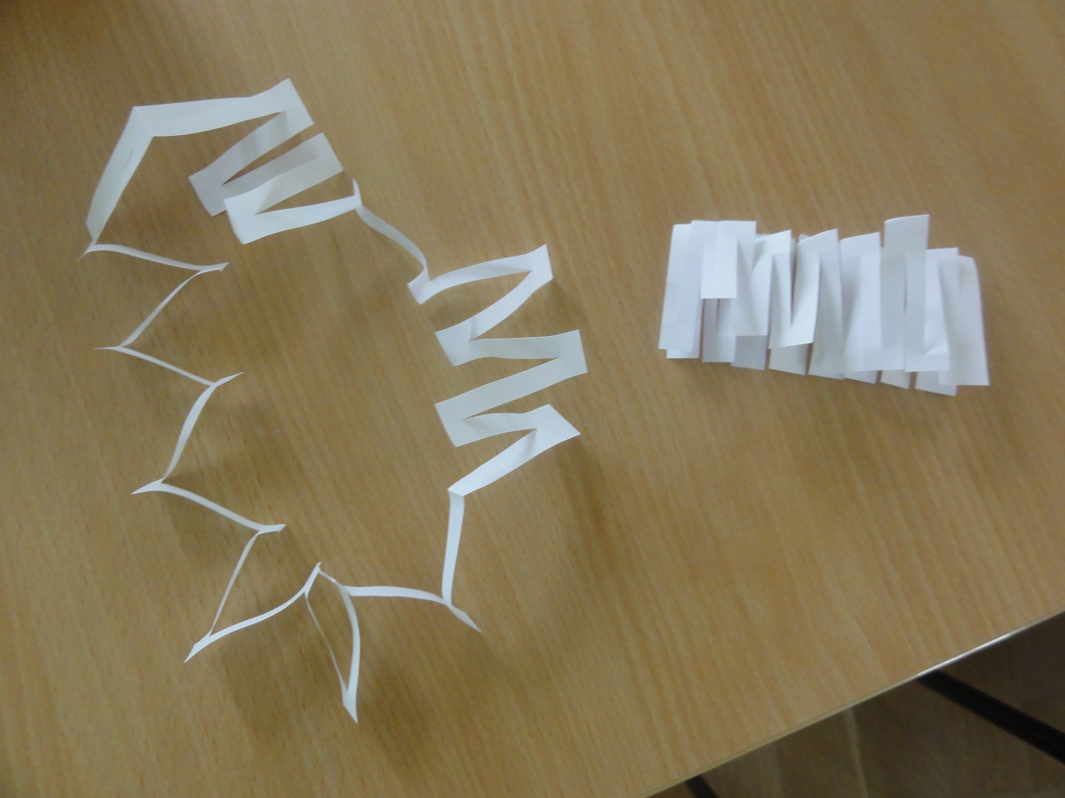 Durch einen Zettel steigen