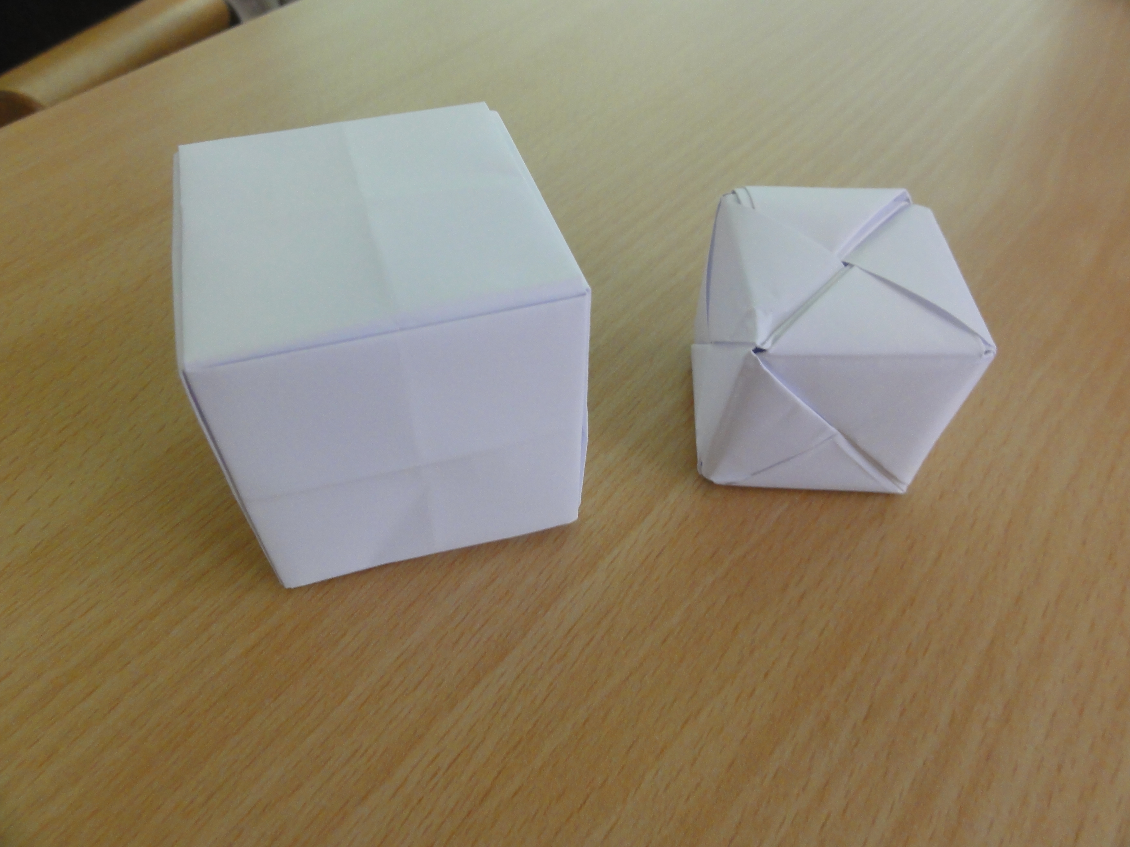 Faltwürfel aus der Zettelbox