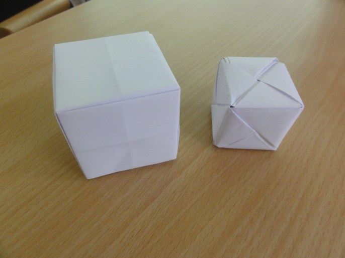 Faltwürfel aus der Zettelbox