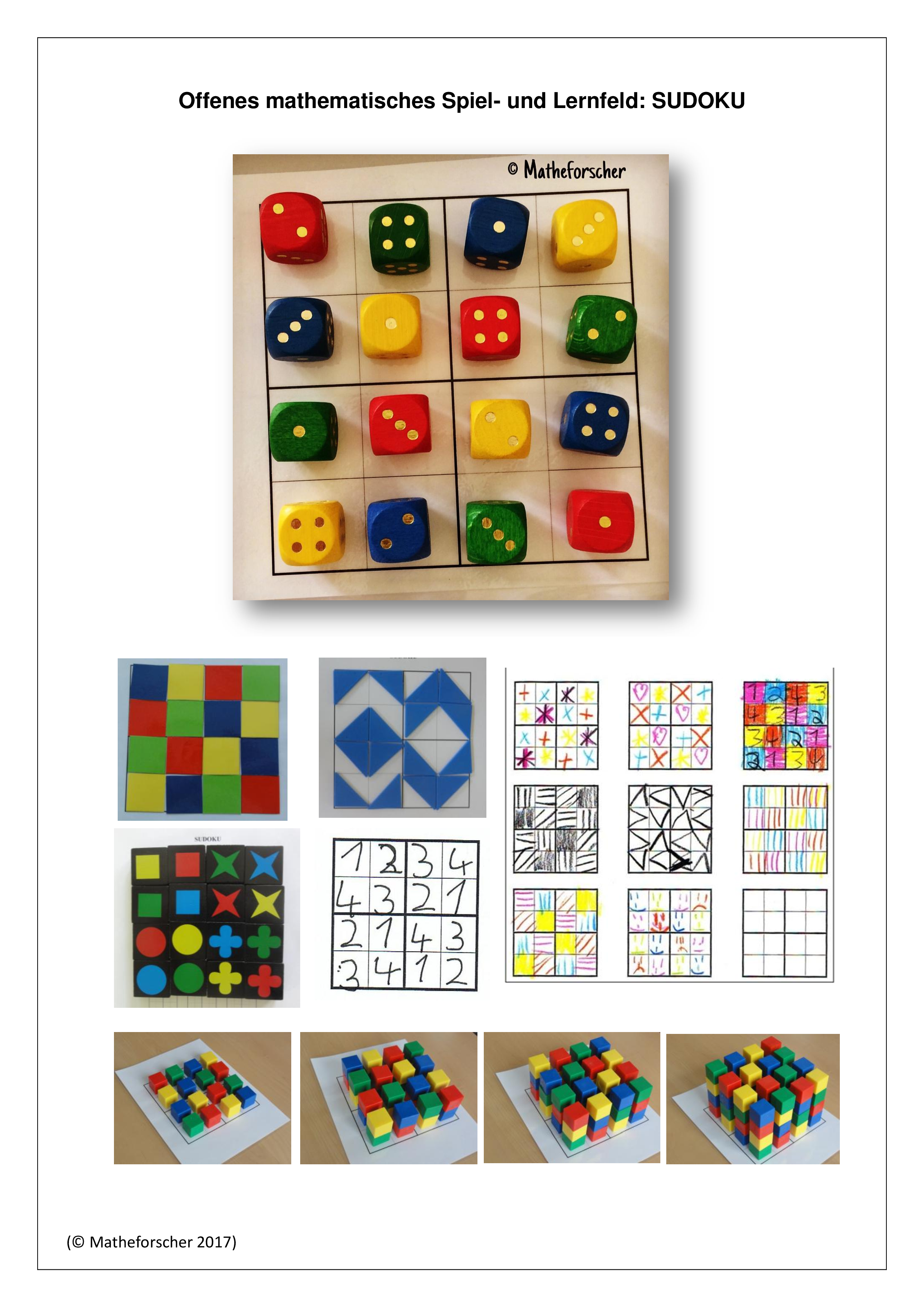 Sudoku-Kopiervorlage und Anleitung