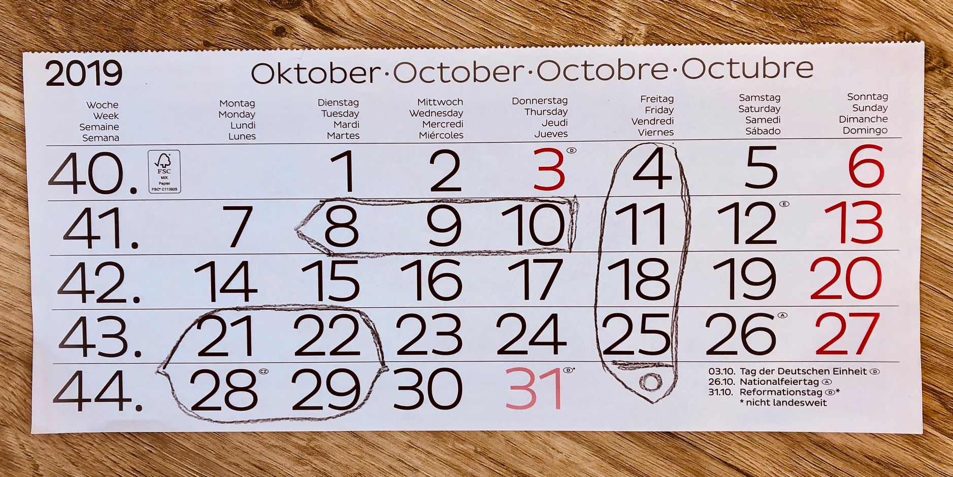 Kalendermathematik Schiffe versenken